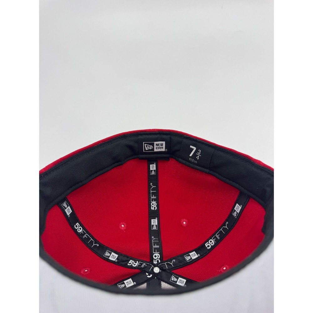 New Era 59FIFTY War Fitted Hat Red White Size 7 3/4 Cap 61.5cm - Picture 7 of 9